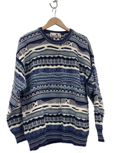 商品画像：ニット・セーター(厚手)/L/コットン/BLU 1