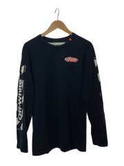 19SS/DIAG SPLIT LOGO L/S TEE/XL/コットン/BLK/OMAB001S19