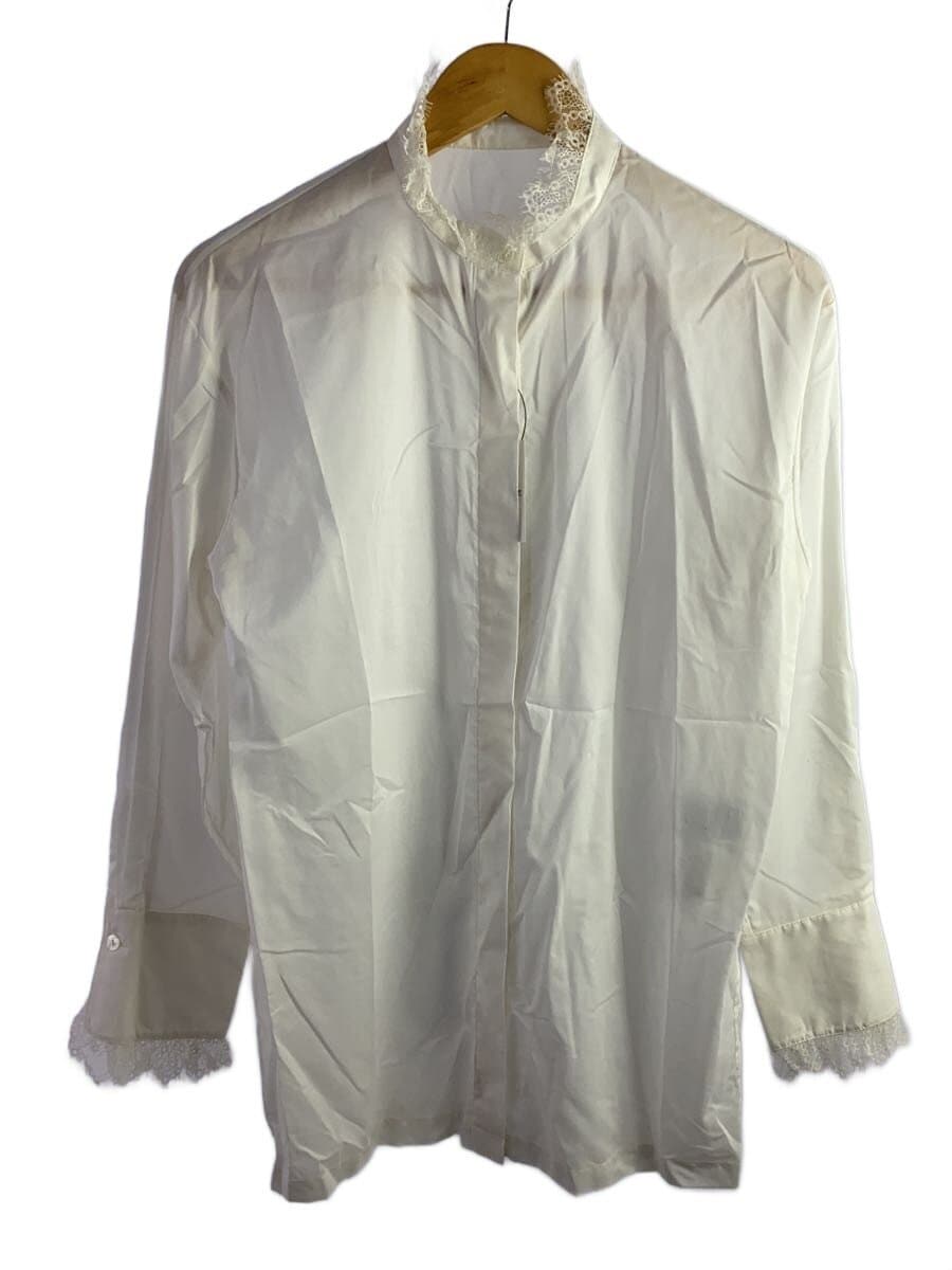 THIRD MAGAZINE / シルク混/レース長袖ブラウス/9/コットン/ホワイト/a0821fb 244