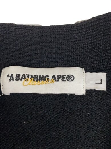 商品画像：レタードカーディガン(厚手)/L/ウール/BLK// 3