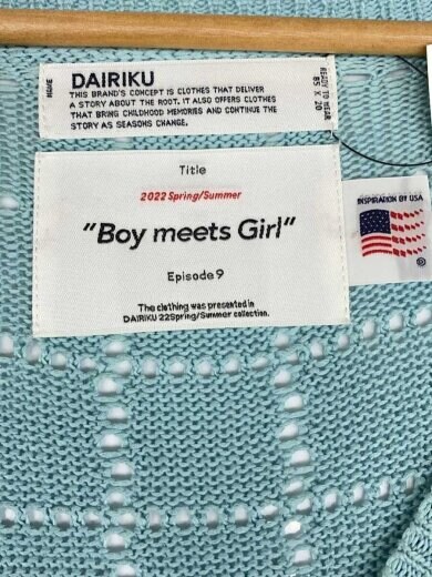 商品画像：22SS/A.J.Knit Vest/--/コットン/BLU/無地 3