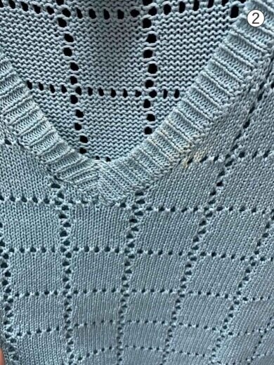 商品画像：22SS/A.J.Knit Vest/--/コットン/BLU/無地 7