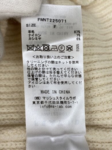 商品画像：2WAYボタンレイヤードニットプルオーバー/one/ウール/CRM/FWNT225071// 4