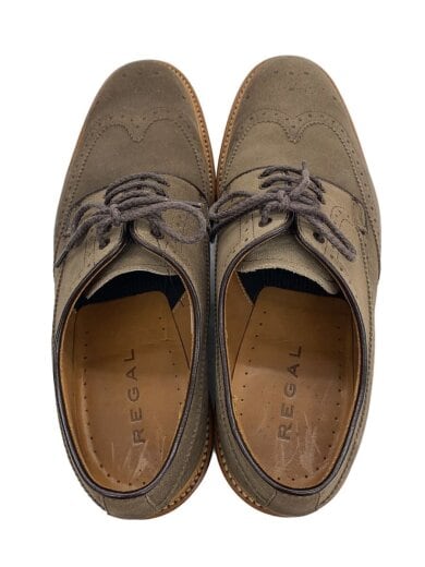 画像：REGALウイングチップ/ドレスシューズ/26cm/BRW/スウェード/W9673