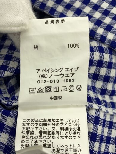 商品画像：半袖シャツ/S/コットン/BLU/ギンガムCK/001SRK251003M// 4