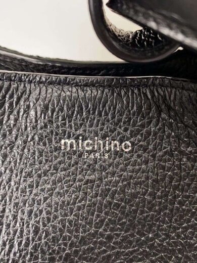 商品画像：michino paris/ショルダーバッグ/レザー/BLK/無地 5