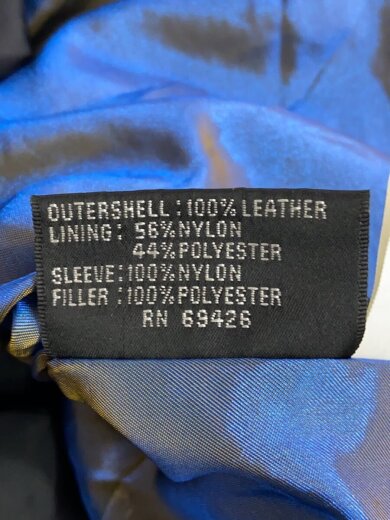 商品画像：レザージャケット・ブルゾン/L/レザー/BLK/無地 4