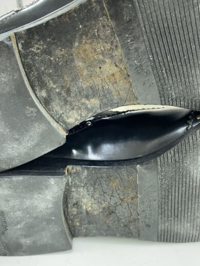 商品画像：ローファー/インソール破れ有/ソール割れ有/ソール外側浮き有/トゥスレ有/BLK/// 9