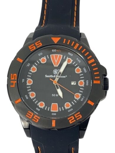 商品画像：クォーツ腕時計/アナログ/ラバー/BLK/BLK/SS 1