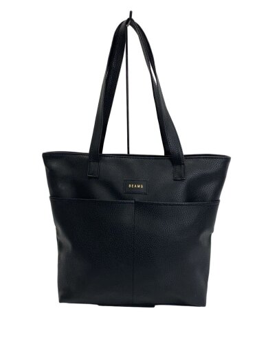 商品画像：トートバッグ/レザー/BLK/無地 1