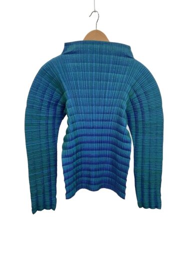 商品画像：長袖ブラウス/M/ポリエステル/BLU/ストライプ/IM71-FJ957 1