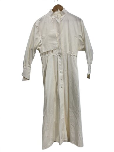 商品画像：長袖ワンピース/1/コットン/WHT/無地/FF92OP02 1