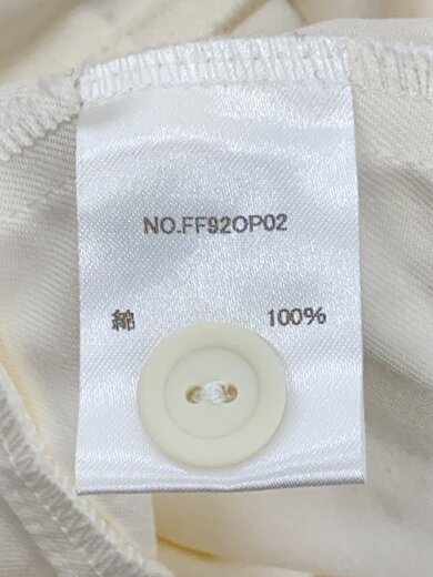 商品画像：長袖ワンピース/1/コットン/WHT/無地/FF92OP02 4