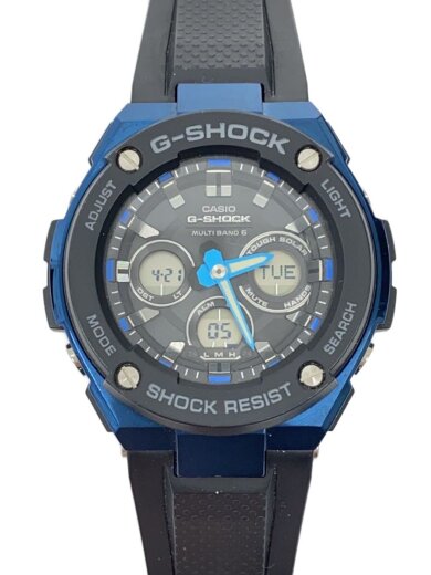 商品画像：クォーツ腕時計/アナログ/ラバー/BLK/BLK/SS/GST-W300G-1A2JF 1