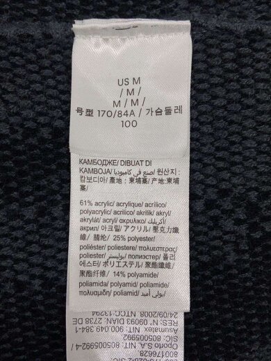 商品画像：ニット・セーター(厚手)/M/アクリル/GRY/総柄/4RD310G// 4