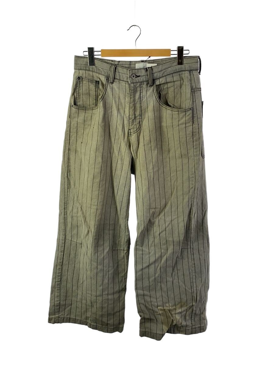 BLESS U / ストレートパンツ/L/コットン/GRY/ストライプ/bu0088