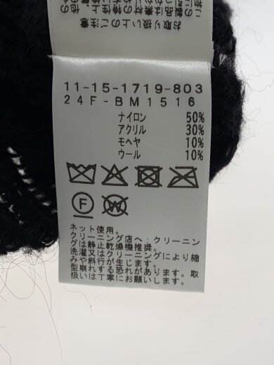 商品画像：ニット・セーター(薄手)/M/ナイロン/BLK/11-15-1719-803 4