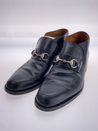 画像：GUCCIブーツ/US8.5/BLK/レザー/1379/ソール剥がれ有/ビブラムソール///2