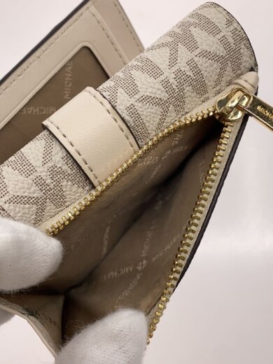 商品画像：3つ折り財布/PVC/WHT/総柄/レディース// 5