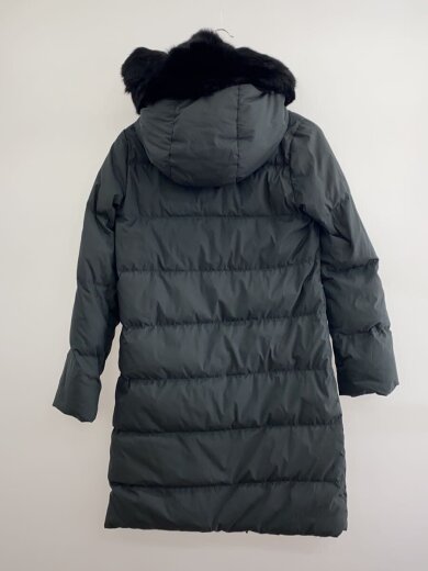 商品画像：ラビットフードストレッチロングダウン/FREE/ポリエステル/BLK/無地/UR77-27T002 2