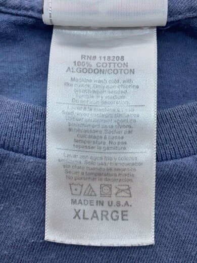 商品画像：スカル柄モーターサイクルTシャツ/XL/コットン/BLU/プリント/ 4