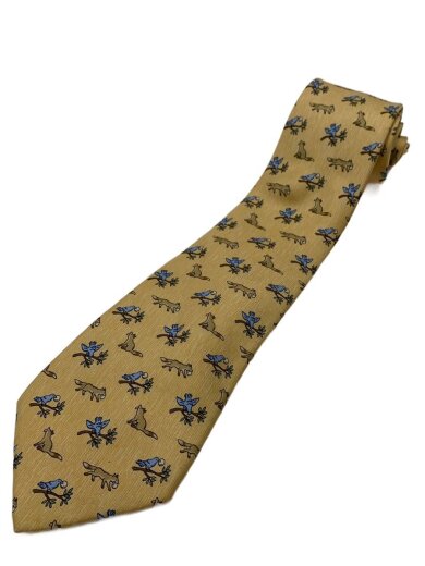 商品画像：ネクタイ/シルク/YLW/総柄/メンズ 1