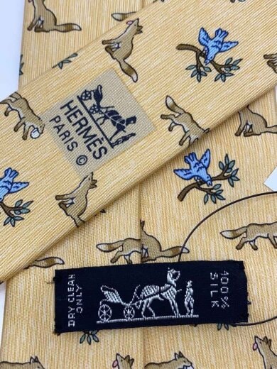 商品画像：ネクタイ/シルク/YLW/総柄/メンズ 3