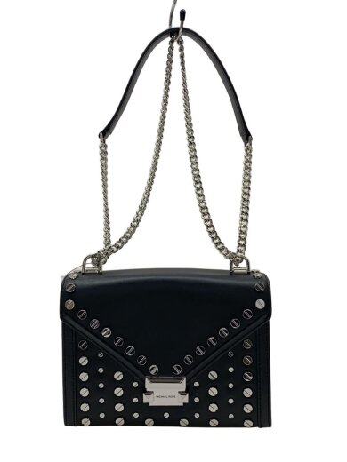 商品画像：チェーンショルダーバッグ/スタッズ/レザー/BLK/30T9SWHL9L 1