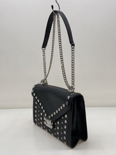 商品画像：チェーンショルダーバッグ/スタッズ/レザー/BLK/30T9SWHL9L 2