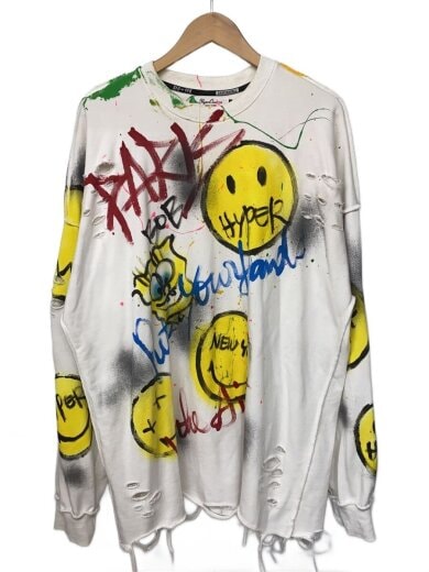 商品画像：HYPERCOUTURE/スウェット/XL/コットン/WHT/プリント 1
