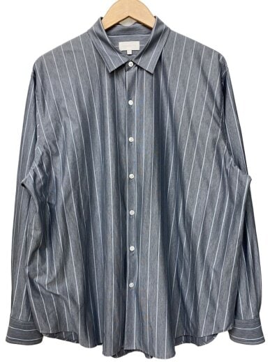 商品画像：46G Atmosphere Stripe Shirt/M/コットン/GRY/ストライプ/KM25A-024BL// 1
