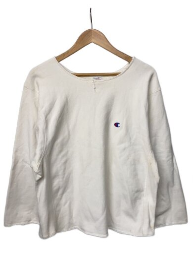 商品画像：80s/USA製/スウェット/L/コットン/WHT/無地/ヨゴレ有/// 1