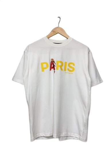 商品画像：Tシャツ/S/コットン/WHT/プリント/EVENGELION/PARIS Saint-Germain 1
