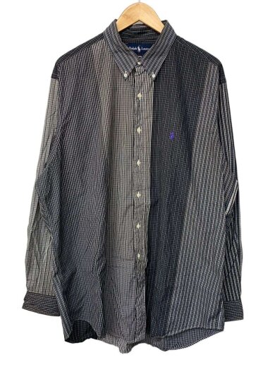 商品画像：長袖シャツ/XL/コットン/GRY/チェック 1