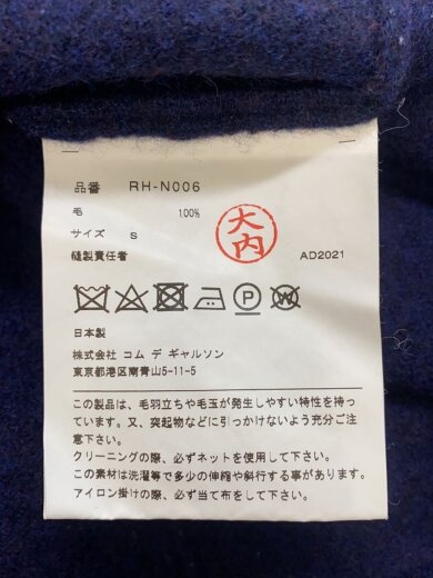 商品画像：ニット・セーター(薄手)/S/ウール/NVY/無地/RH-N006 4