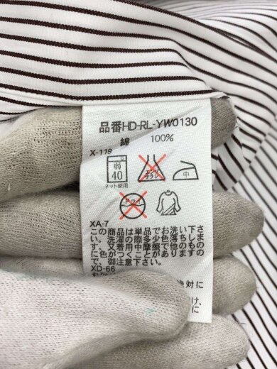 商品画像：ANDREW CLASSIC FIT/長袖シャツ/--/コットン/WHT/ストライプ 4