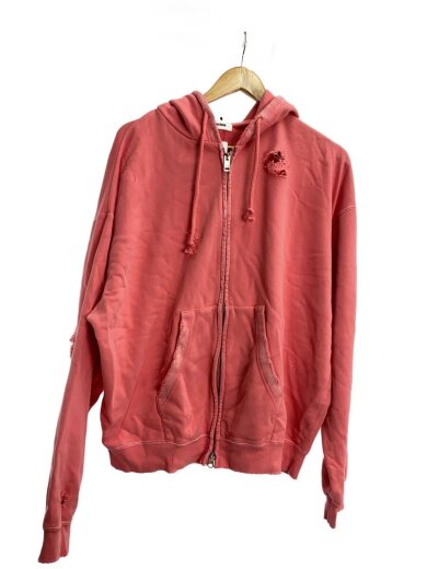 商品画像：フレンチテリー ディストレスト フルジップフーディー/XL/コットン/PNK/8327-6-000001 1