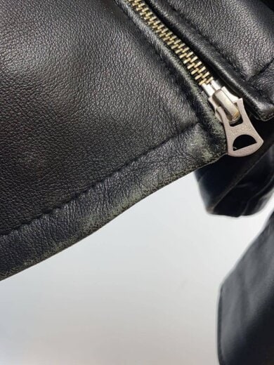 商品画像：シングルライダースジャケット/L/山羊革/BLK/無地/UR76-17H001 8