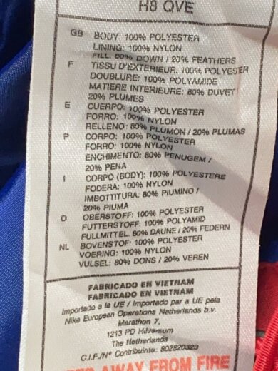 商品画像：ダウンジャケット/S/ナイロン/RED/無地 5