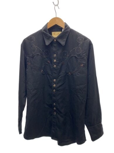 商品画像：長袖シャツ/S/レーヨン/BLK 1