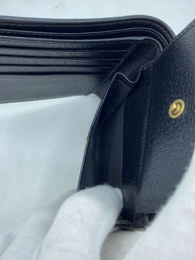 商品画像：2つ折り財布/レザー/BLK/無地/メンズ/522915・496334 6