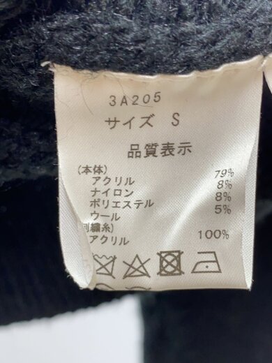 商品画像：フラワー/カーディガン(厚手)/S/アクリル/BLK/3A205 4