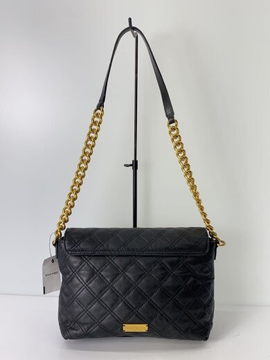 商品画像：ショルダーバッグ/--/BLK/無地/キルティングチェーンショルダーバッグ/がま口 3