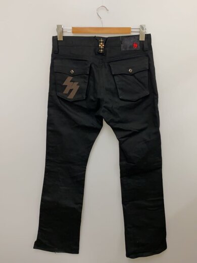 商品画像：ブーツカットパンツ/フレアデニムパンツ/31/コットン/BLK/無地 2