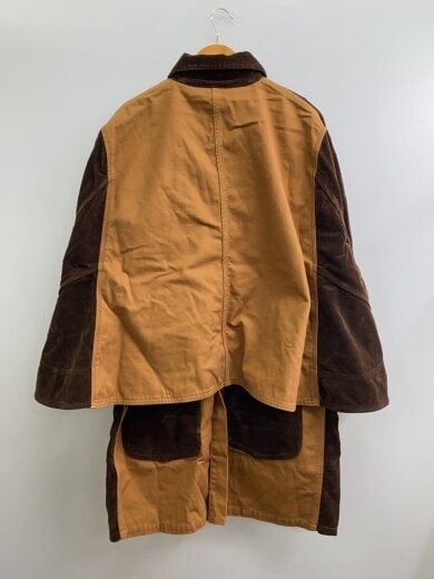 画像：GANRYU11AW/Poncho Docking Sleeveless Coat/S/コットン/BRW/EJ-C0022