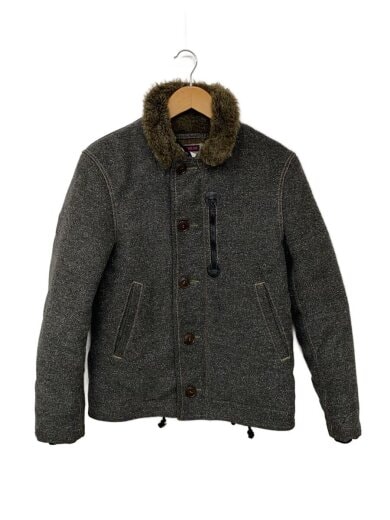 商品画像：N-1/デッキジャケット/フライトジャケット/1/コットン/GRY/無地 1