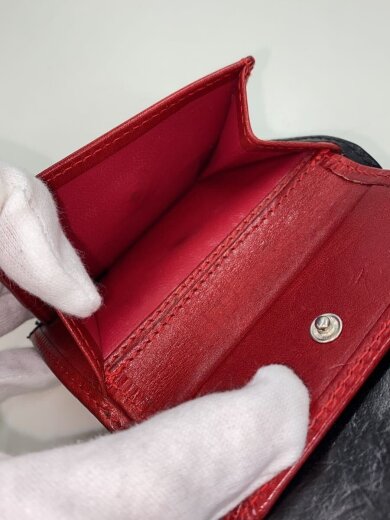 商品画像：3つ折り財布/レザー/BLK/無地/メンズ 5