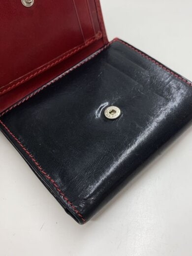 商品画像：3つ折り財布/レザー/BLK/無地/メンズ 9