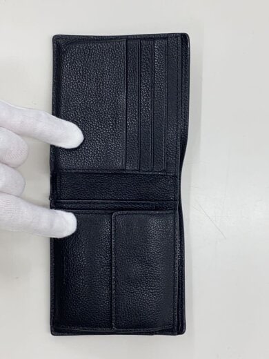 商品画像：2つ折り財布_オールレザー/レザー/BLK/無地/メンズ 4