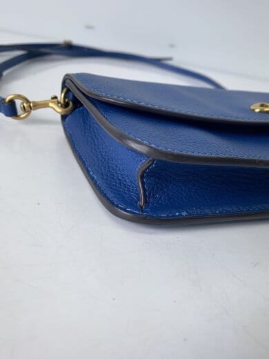 商品画像：ショルダーバッグ/レザー/BLU/無地/c4815 9